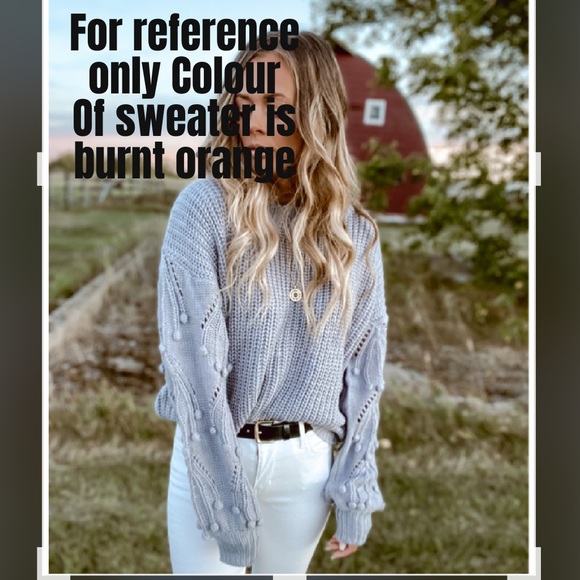 In Loom Mason Knit Sweater Burnt Orange S/M - Picture 6 of 6